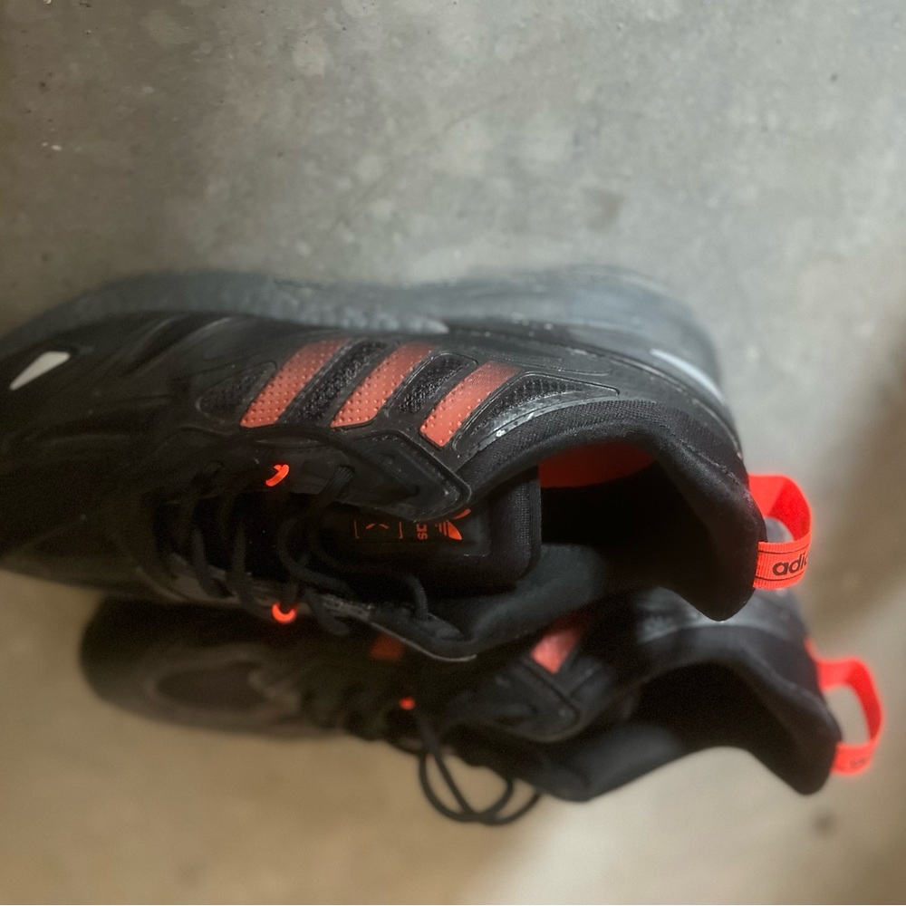 Adidas Men's Black and Red Athletic Shoes